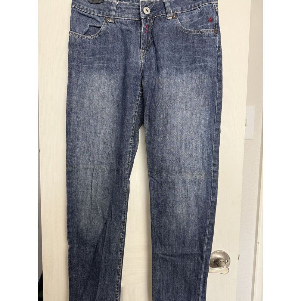 Vtg Womens‎ Replay Low Rise Grommet Pockets Skinny Straight Jeans 29x32(30x28)*